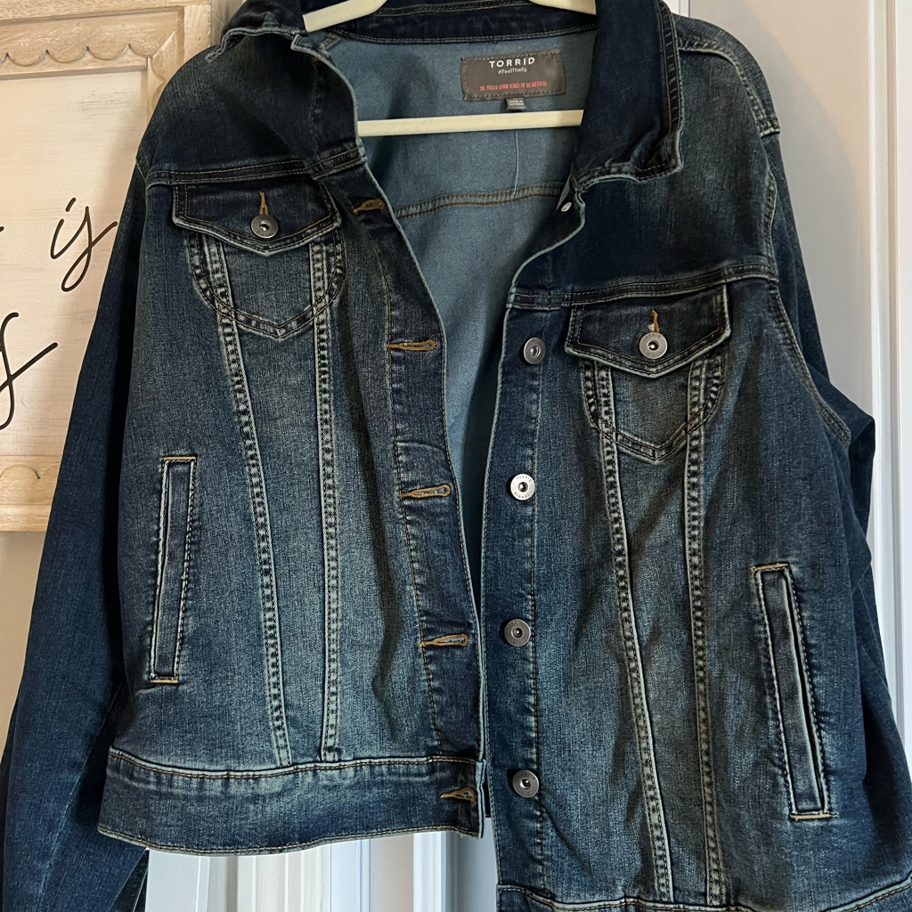 Torrid Denim Trucker Jacket - Medium Wash (New)